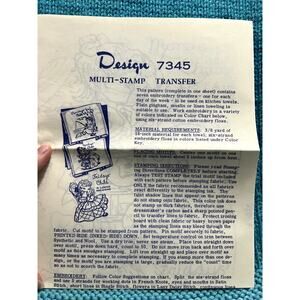 iron on transfers 7345 Days of the week children